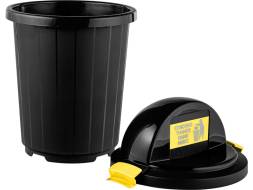 Бак мусорный с крышкой и клапаном, 105 л, антрацит
