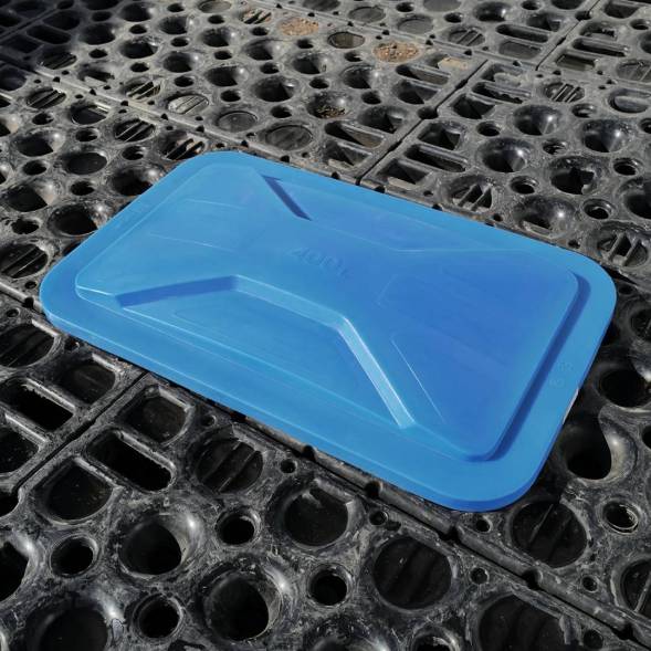 Ванна пластиковая пищевая с крышкой К, 400 л, HDPE, синий [121207.0400.601.002]