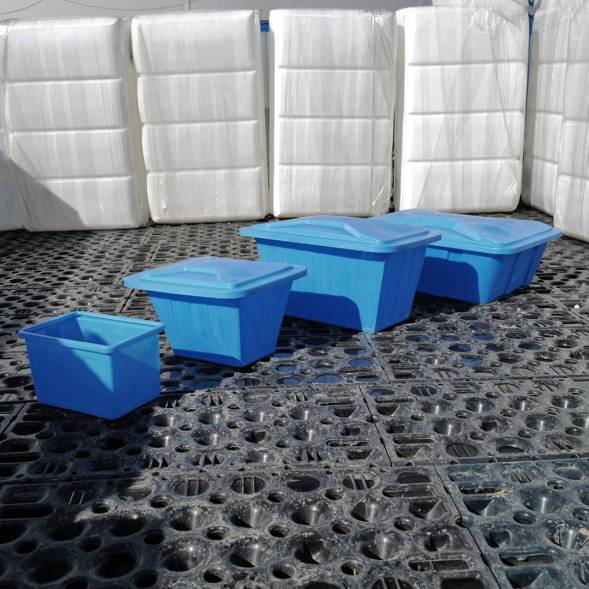 Ванна пластиковая пищевая с крышкой К, 400 л, HDPE, синий [121207.0400.601.002]