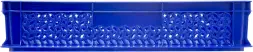 Ящик пластиковый перфорированный, 600×400×120 мм, 22 л, синий [704.01.01 м]