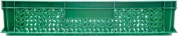 Ящик пластиковый перфорированный, 600×400×120 мм, 22 л, зелёный [704.02.02 м]