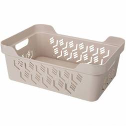 Ящик с крышкой универсальный Deluxe, 12л, светло-бежевый