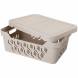 Ящик с крышкой универсальный Deluxe, 12л, светло-бежевый