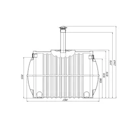 Емкость подземная пластиковая без горловины Rostok Ground, 3000 л