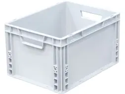 Евроконтейнер пластиковый сплошной SPK 4022, 400x300x230 мм, 23 л, серый