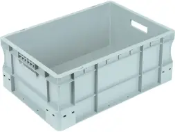 Евроконтейнер пластиковый с ручками SPK 4622, 600х400х230 мм, серый