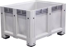 Крупногабаритный сплошной пластиковый контейнер на ножках Big Box, 1200x1000x760 мм, белый [12001000760-00]