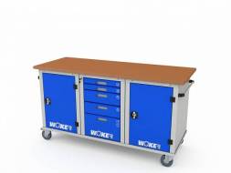 Верстак ДВК мобильный с 3 тумбами WOKER PRO 3151.1800