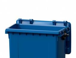 Контейнер пластиковый для мусора (ТБО/ТКО) с крышкой на колесах, 660 л