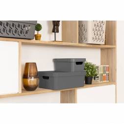 Ящик с крышкой универсальный Luxe, 12л, серый