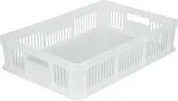 Ящик пластиковый перфорированный, 600×400×140 мм, 27 л, синий [705.02.01]