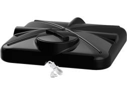 Бак пластиковый для летнего душа с подогревом, 160 л, черный [Б-160(М) с подогревом]