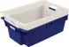 Ящик пластиковый сплошной, 600x400x200 мм, 35 л, синий [206]