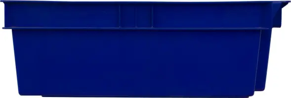 Ящик пластиковый сплошной, 600x400x200 мм, 35 л, синий [206]
