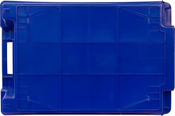Ящик пластиковый сплошной, 600x400x200 мм, 35 л, синий [206]