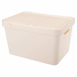 Ящик с крышкой универсальный Luxe, 18л, бежевый