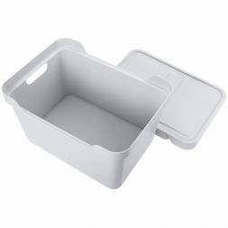 Ящик с крышкой универсальный Luxe, 18л, светло-серый