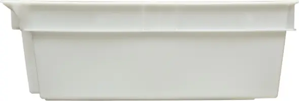 Ящик пластиковый сплошной с гладким дном, 600x400x200 мм, 35 л, белый [206 (1,7)]