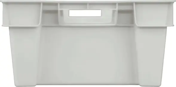 Ящик пластиковый сплошной с гладким дном, 600x400x200 мм, 35 л, белый [206 (1,7)]