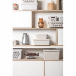 Ящик с крышкой универсальный Luxe, 4,6л, светло-бежевый