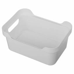 Ящик с крышкой универсальный Luxe, 4,6л, светло-серый