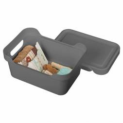 Ящик с крышкой универсальный Luxe, 4,6л, серый