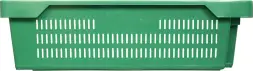 Ящик пластиковый перфорированный, 800x400x225 мм, 72 л, зеленый [211-1]