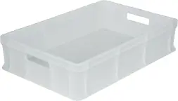 Ящик пластиковый сплошной, 600x400x140 мм, 27 л, белый [705.03.01 м]