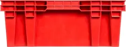 Ящик пластиковый перфорированный, 600x400x152 мм, 27 л, красный [403]