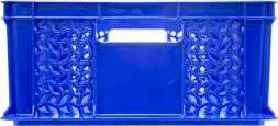 Ящик пластиковый перфорированный, 600×400×180 мм, 35 л, синий [706.01.01]