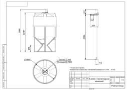 Емкость K 2000 литров с пропеллерной мешалкой