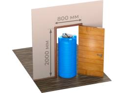 Ёмкость пластиковая вертикальная цилиндрическая, 400 л, синий [N 400]