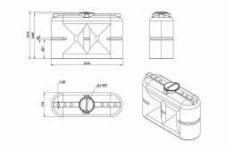 Емкость S 2000л OIL белая
