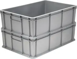 Ящик пластиковый сплошной, 600×400×180 мм, 35 л, синий [706.03.02]