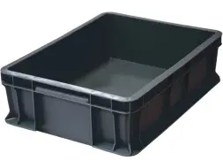 Ящик пластиковый сплошной, 400×300×120 мм, 10.6 л, чёрный [701.03.02]