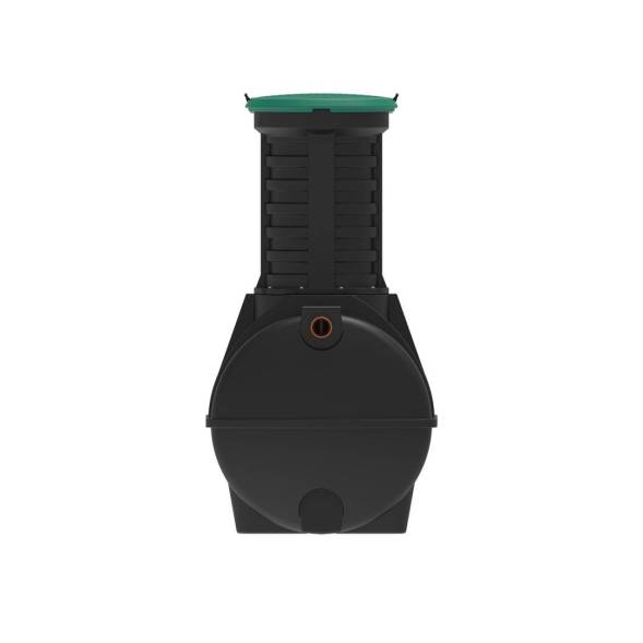 Автономная канализация Rostok Ground 6 с горловиной 1000 мм и самотечным отведением, 2800л, черный [5042.2800.899.001]