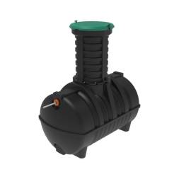 Автономная канализация Rostok Ground 6 с горловиной 1000 мм и принудительным отведением, 2800л, черный