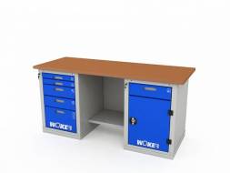 Верстак ДВК с 2 тумбами WOKER PRO 2502.1800