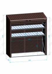 Шкаф уличный ROLL‑BOX VILLAGE ROOF M-2